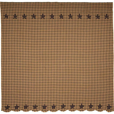 Black Star Shower Curtain 72